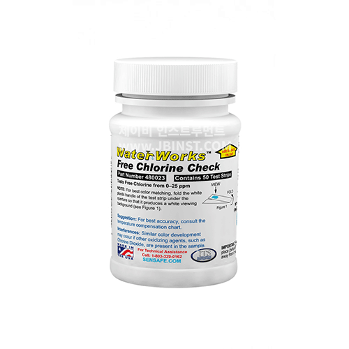 S50B-FreeClM1 잔류염소 Sensafe 검사키트 범위 0 - 25 mg/L 50회측정 ITS 480023