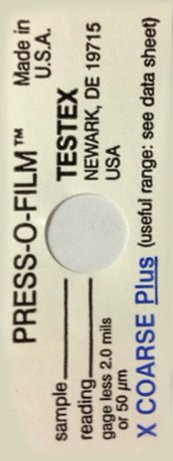 X-Coarse Plus 표면 조도계 측정 필름 범위 115-127um, Press O Film, 프레스오필름, Testex