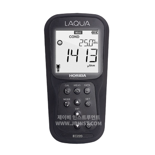 EC220-K 휴대형 염분 측정기, 전도도/염분/비저항/TDS 측정, 범위 0 - 100 ppt, 호리바 Horiba