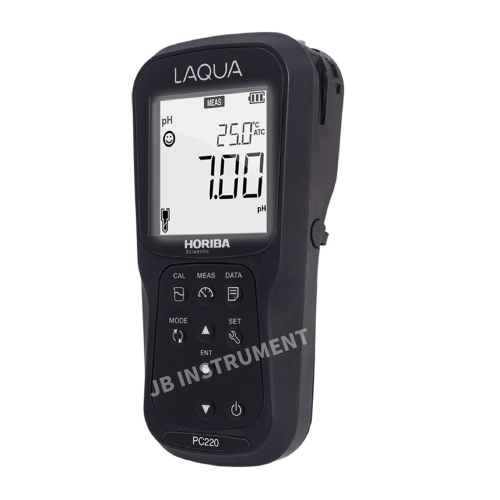 PC220-K 휴대형 pH 측정기, 수소이온농도, 산도측정, pH/전도도/염분/비저항/TDS 측정, 호리바 Horiba