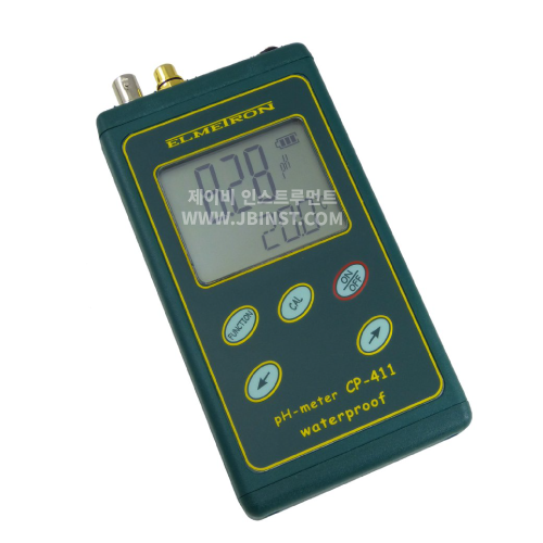 CP-411P 휴대형 pH 측정기, 수소이온농도, 산도측정, 범위 0-14pH, 엘메트론 Elmetron