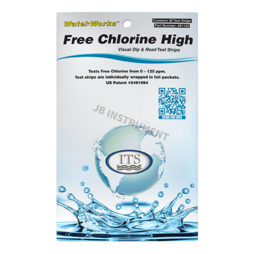 S30P-FreeClH2 잔류염소 Sensafe 검사키트 범위 1 - 120 mg/L 30회측정 ITS 481122