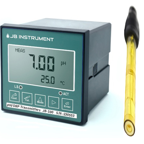 JB-100-HF 불소,불산 측정용 설치형 pH측정기,Epoxy pH전극 ,Sensorex