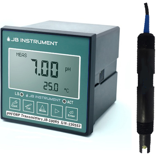 JB-100-400B 폐수처리공정 pH측정기,V-400B-20H pH전극, VAN LONDON pH Sensor