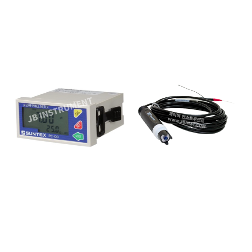 PH-100-S400N pH 측정기 판넬형 배관삽입형 수소이온농도 측정 Suntex