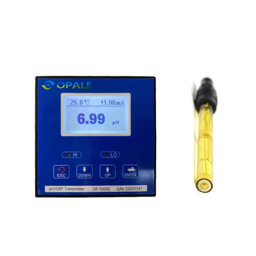 OP-100RS-HF 불소, 불산 측정용 설치형 pH측정기, Epoxy pH 전극