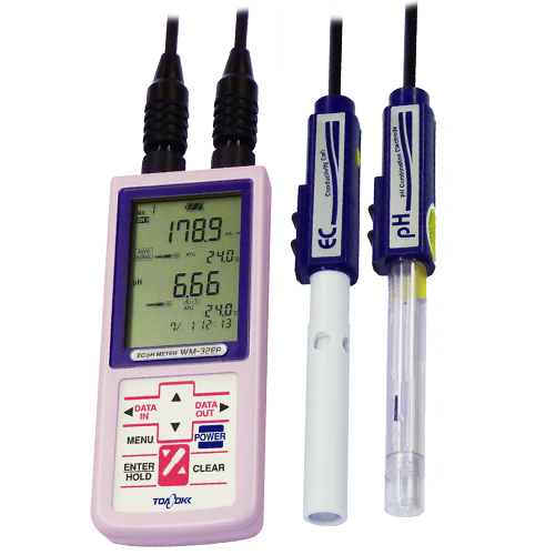 WM-32EP 휴대용 pH미터 전기전도율, pH / Conductivity Meter