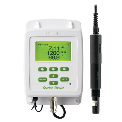 HI981421 인라인용 pH, 전도도 수경재배용 모니터링 GroLine Monitor