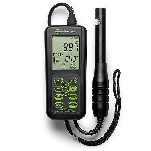 MW806 휴대형 다항목 측정기 pH, EC, TDS, 온도 측정기 Milwaukee