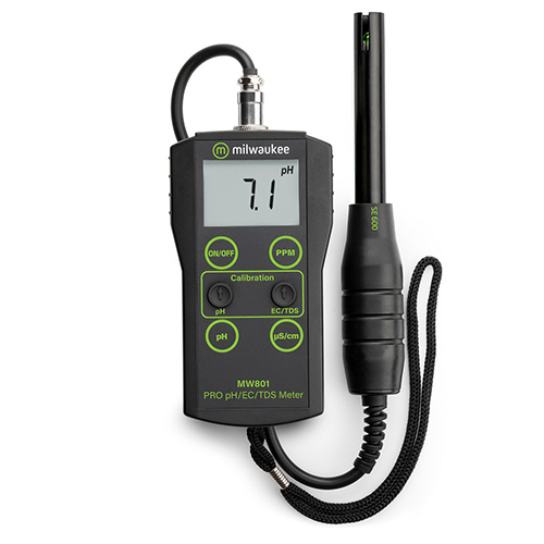 MW801-pH 휴대형 pH 측정기 낮은범위 TDS, 전도도, pH 측정기 Milwaukee