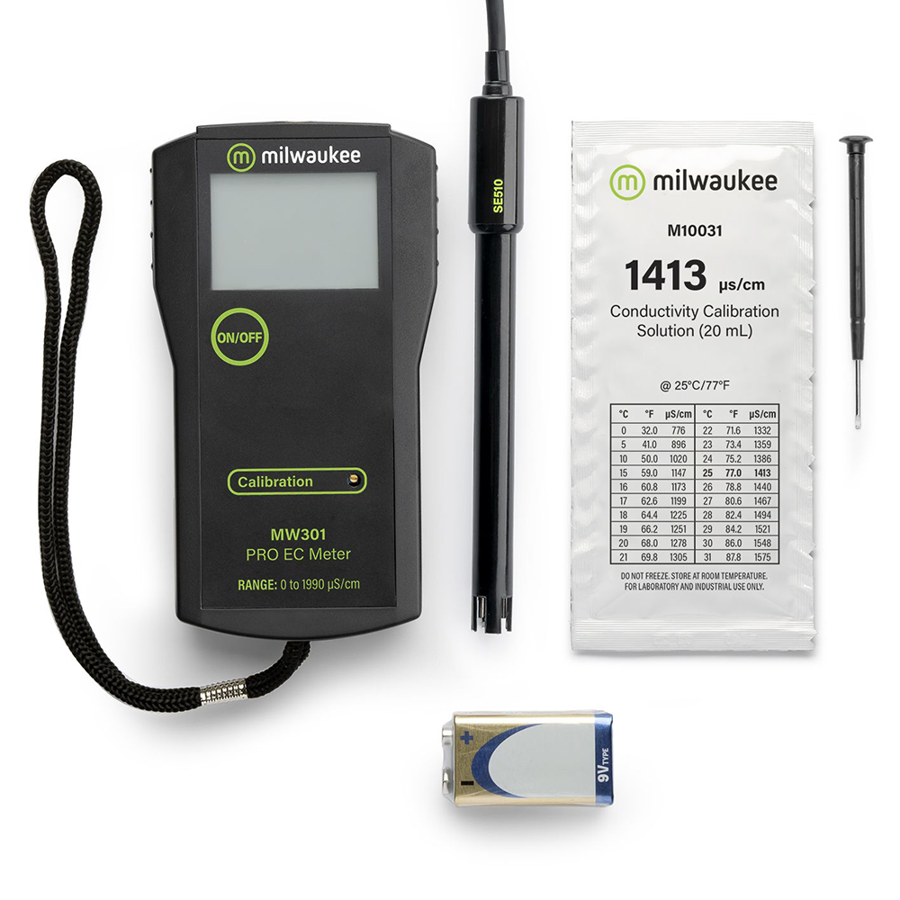 MW301 PRO 비료 농업 수경재배 실험실용 휴대형 전도도 측정기 Milwaukee