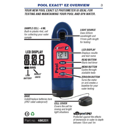 Pool eXact® EZ-Master Kit 다항목 수영장 수질측정기,486201-BT-KM