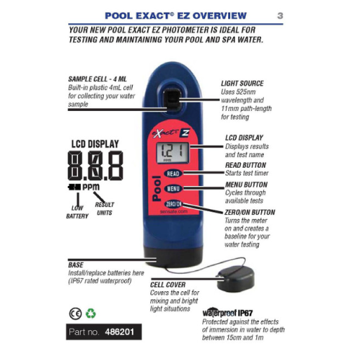 Pool eXact® EZ 초보자용 수영장 다항목 수질측정기,486201-K