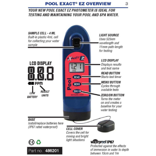 Pool eXact® EZ 마스터 키트 수영장 다항목 수질측정기,486201-KM