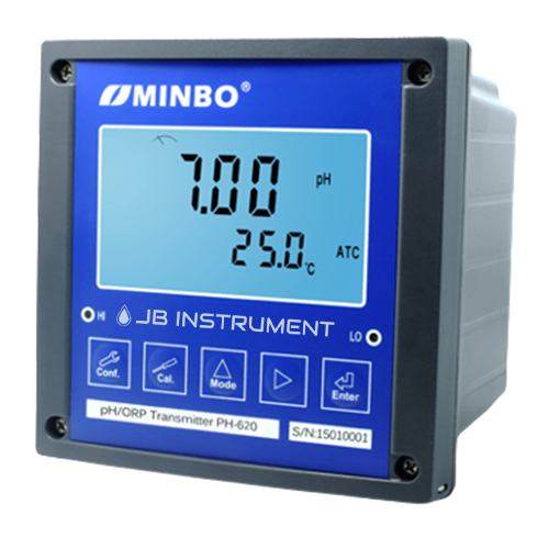 PH-620-GR1T pH Meter 설치형 pH미터 MINBO 보충형 온도보상 pH센서