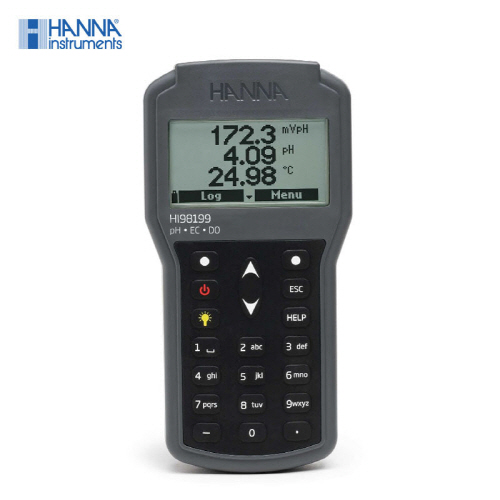 HI98199 휴대용 pH 측정기,HANNA, EC/DO/TDS/저항/염도/해수/기압/온도측정, HI-98199