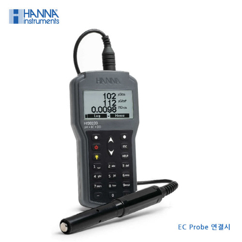 휴대용 용존산소 측정기, HI98199, HANNA, pH/전도도/염분/TDS/저항/해수/기압/온도측정, HI-98199