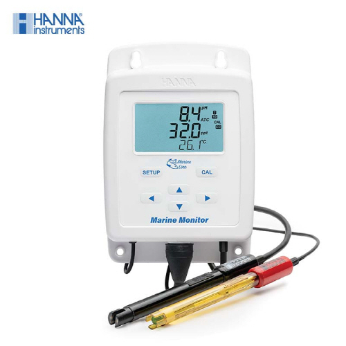 HI-981520 설치형 pH 측정기,HANNA, 해수, pH/염도/온도 측정기, HI981520