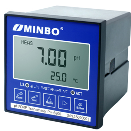 MINBO PH-6300RS-GR-1 설치형 pH 측정기, 침적형 pH Sensor GR-1 pH 전극